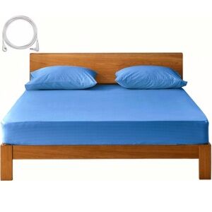 Grounding Sheets King Organic Cotton Grounding Cord (Lake Blue,King 76"x80"x15")